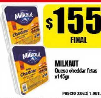 Supermayorista Vital Milkaut Queso Cheddar Fetas X145gr oferta