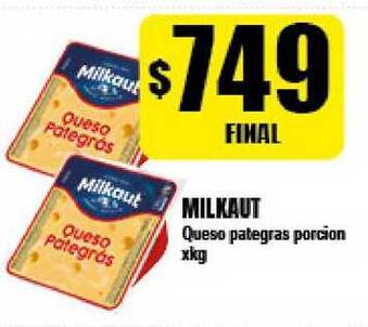 Supermayorista Vital Milkaut Queso Pategras Porcion Xkg oferta
