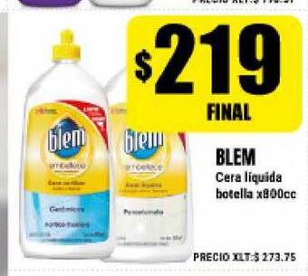 Supermayorista Vital Blem Cera Liquida Botella X800cc oferta
