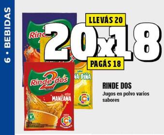 Supermayorista Vital Rinde Dos Jugos En Polvo Varios Sabores oferta