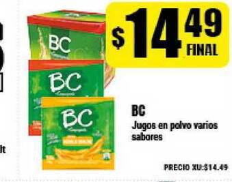 Supermayorista Vital Bc Jugos En Polvo Varios Sabores oferta