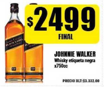 Supermayorista Vital Johnnie Walker Whisky Etiqueta Negra X750cc oferta