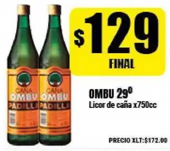 Supermayorista Vital Ombu 29° Licor De Can̈a X750cc oferta