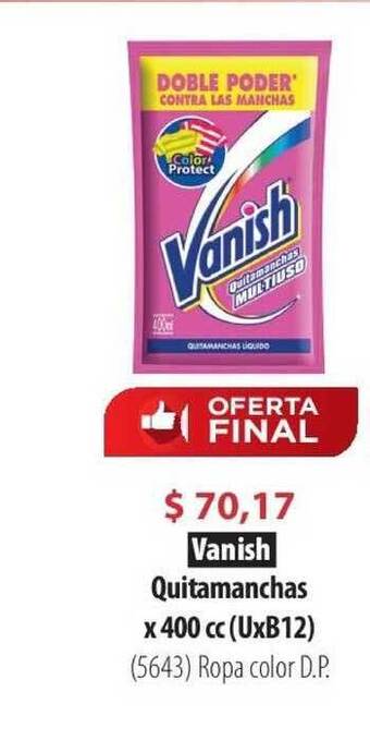 Parodi Vanish Quitamanchas x 400cc oferta