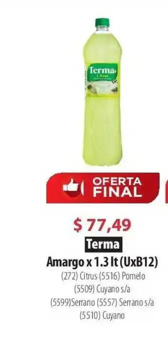 Parodi Terma Amargo x 1.3lt oferta