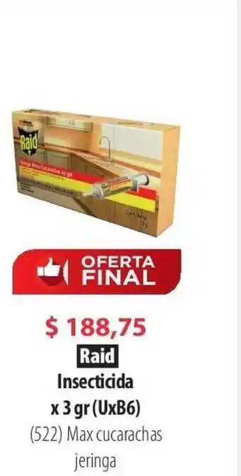Parodi Raid Insecticida x 3gr oferta