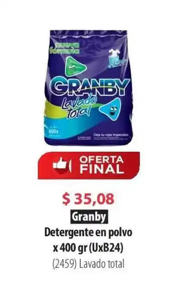 Parodi Granby Detergente En Polvo x 400gr oferta
