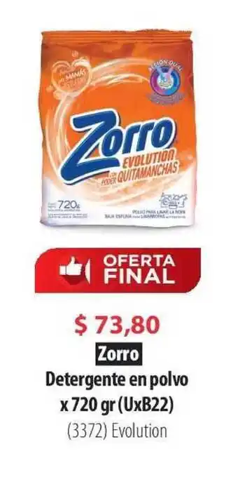 Parodi Zorro Detergente En Polvo x 720gr oferta