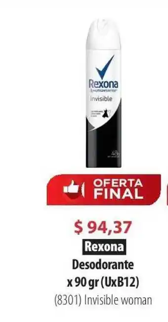 Parodi Rexona Desodorante x 90gr oferta