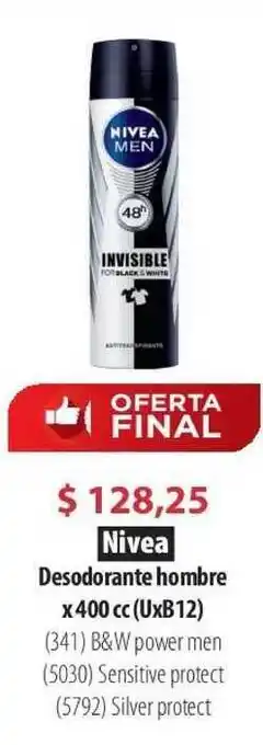 Parodi Nivea Desodorante Hombre x 400cc oferta