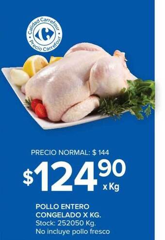 Carrefour Market Pollo Entero Congelado x kg oferta