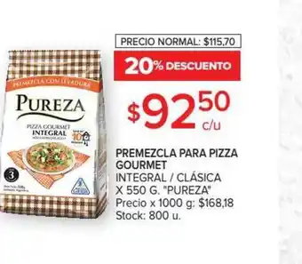 Carrefour Market Pureza Premezcla Para Pizza Gourmet Integral - Clásica x 550g oferta