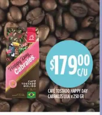 Supermercados Toledo Café Tostado Happy Day Cabrales Lila x 250gr oferta