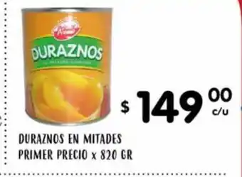 Supermercados Toledo Duraznos En Mitades Primer Precio 820gr oferta