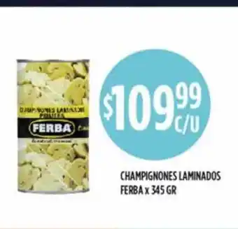 Supermercados Toledo Champignones Laminados Ferba x 345gr oferta