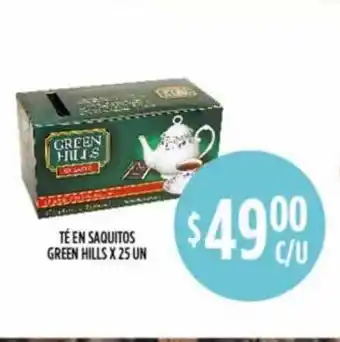 Supermercados Toledo Té En Saquitos Green Hills x 25un oferta
