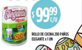 Supermercados Toledo Rollo De Cocina 200 Paños Elegante x 1 un oferta
