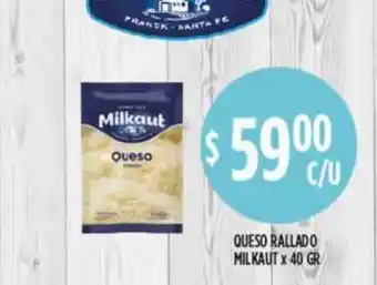 Supermercados Toledo Queso Rallado Milkaut x 40gr oferta