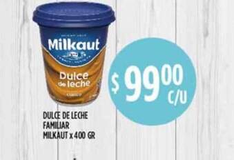 Supermercados Toledo Dulce De Leche Familiar Milkaut x 400gr oferta