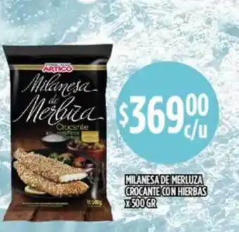 Supermercados Toledo Milanesa De Merluza Crocante Con Hierbas x 500gr oferta