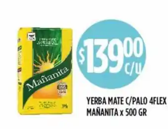 Supermercados Toledo Yerba Mate C-palo 4flex Mañanita x 500gr oferta