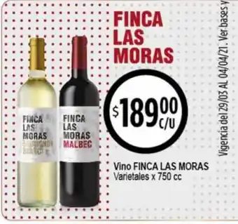 Supermercados Toledo Vino Finca Las Moras Varietales x 750cc oferta