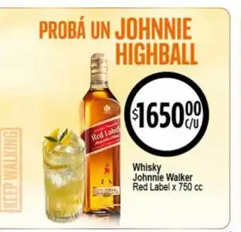 Supermercados Toledo Whisky Johnnie Walker Red Label x 750cc oferta