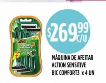 Supermercados Toledo Máquina De Afeitar Action Sensitive Bic Comfort3 x 4 un oferta
