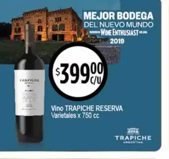 Supermercados Toledo Vino Trapiche Reserva Varietales x 750cc oferta
