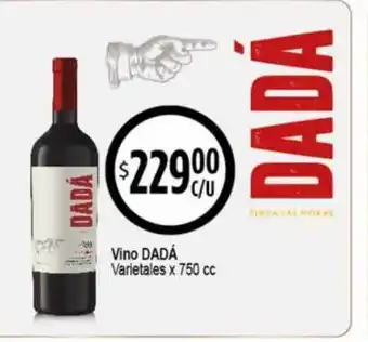 Supermercados Toledo Vino Dadá Varietales 750cc oferta