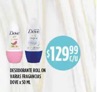 Supermercados Toledo Desodorante Roll On Varias Fragancias Dove x 50ml oferta