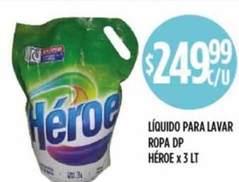 Supermercados Toledo Líquido Para Lavar Ropa Dp Héroe x 3lt oferta