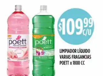 Supermercados Toledo Limpiador Líquido Varias Fragancias Poett x 1800cc oferta
