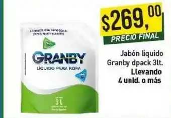 Supermercados Damesco Jabón Líquido Granby Dpack 3lt oferta