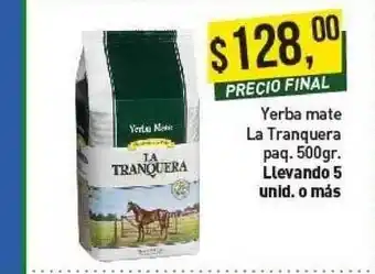 Supermercados Damesco Yerba Mate La Tranquera Paq. 500gr oferta