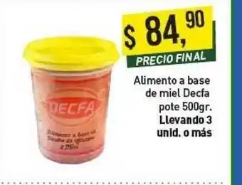 Supermercados Damesco Alimento A Base De Miel Decfa Pote 500gr oferta