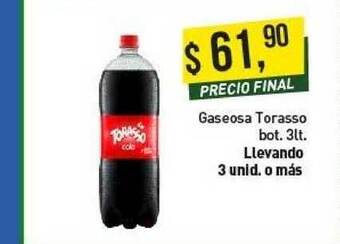 Supermercados Damesco Gaseosa Torasso Bot. 3lt oferta