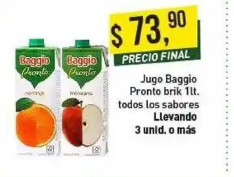 Supermercados Damesco Jugo Baggio Pronto Brik 1lt oferta