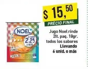 Supermercados Damesco Jugo Noel Rinde 2lt paq 18gr oferta