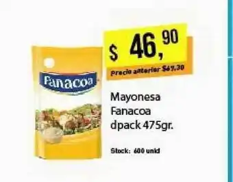 Supermercados Damesco Mayonesa Fanacoa Dpack 475gr oferta