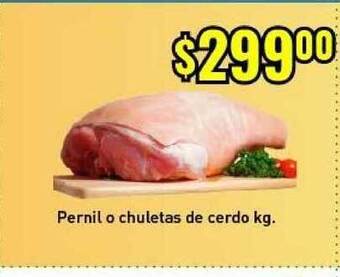 Supermercados Damesco Pernil O Chuletas De Cerdo kg oferta