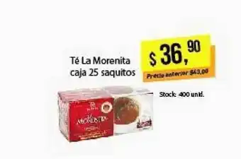 Supermercados Damesco Té La Morenita Caja 25 Saquitos oferta