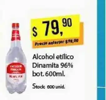Supermercados Damesco Alcohol Etilico Dinamita 96% Bot. 600ml oferta