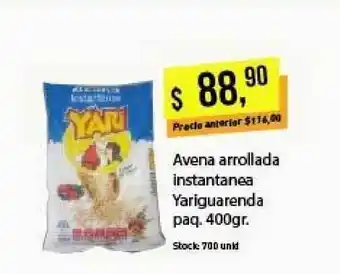 Supermercados Damesco Avena Arrollada Instantanea Yariguarenda Paq. 400gr oferta