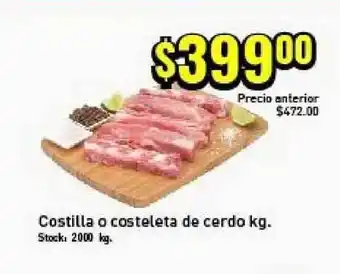 Supermercados Damesco Costilla O Costeleta De Cerdo oferta