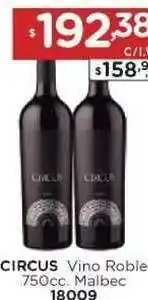 Hipermay Circus Vino Roble 750cc Malbec 18009 oferta
