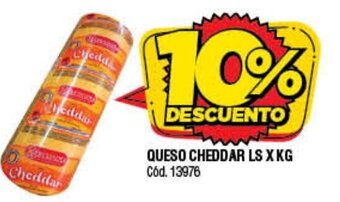 Supermercados Yaguar Queso Cheddar LS x kg oferta