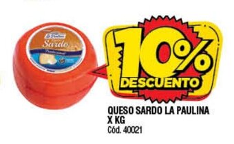 Supermercados Yaguar Queso Sardo La Paulina x Kg oferta