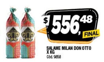 Supermercados Yaguar Salame Milan Don Otto x kg oferta