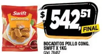 Supermercados Yaguar Swift Bocaditos Pollo Cong. x 1 kg oferta